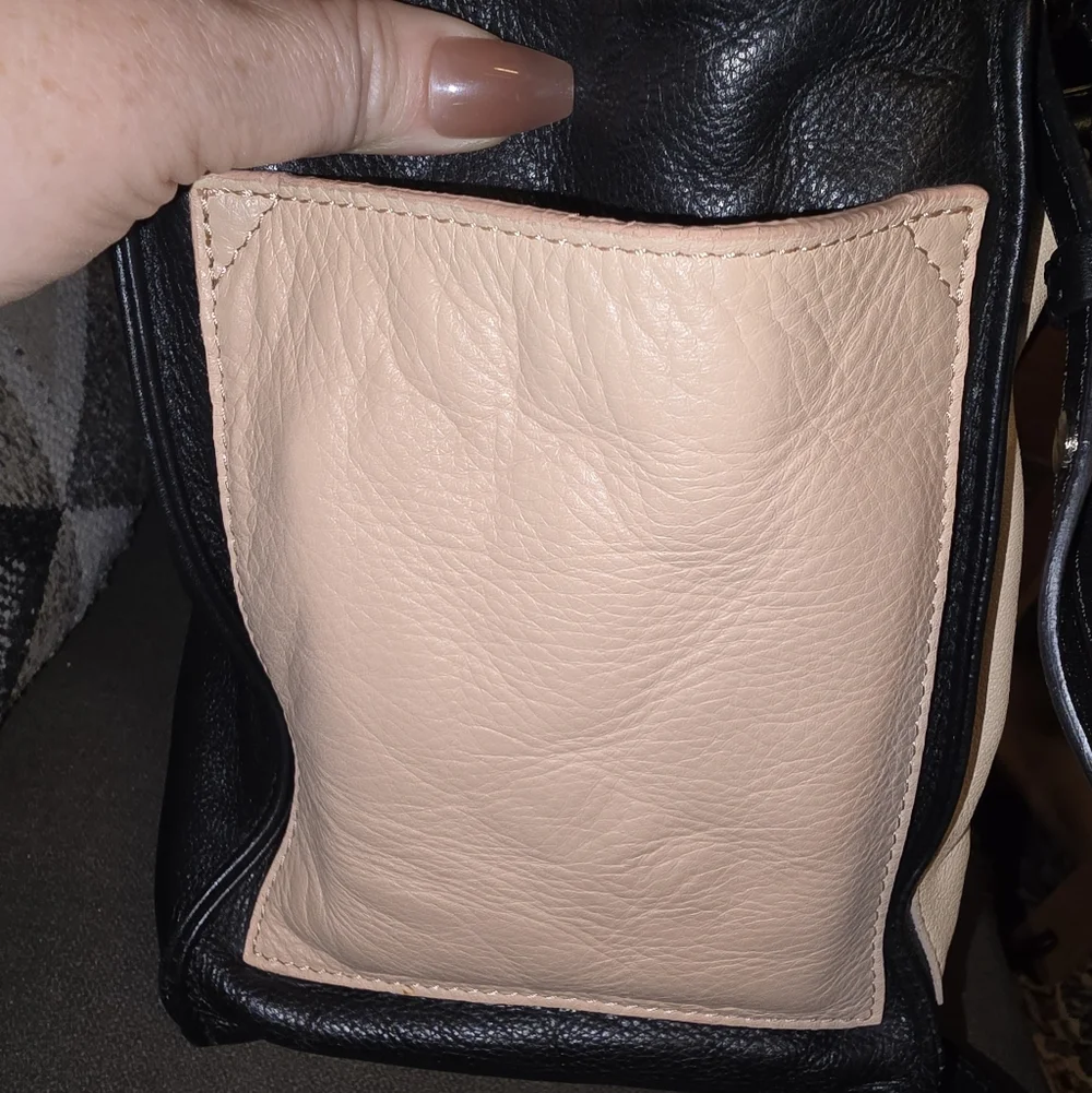 See By Chloe Black and Cream Tote Bag